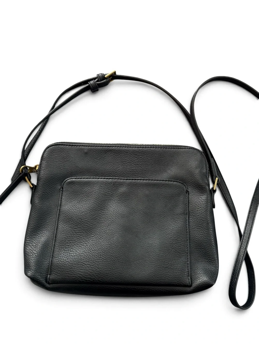 Universal Thread Black Pebbled Leather Cayden Crossbody Bag